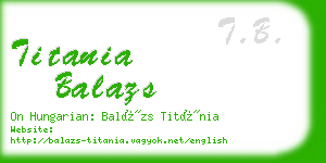titania balazs business card